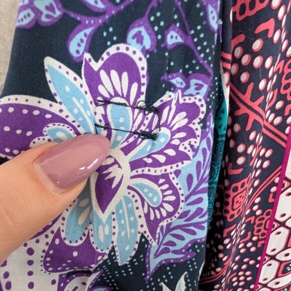 JAASE Purple Haze Maxi Dress Wrap Boho Flowy size Medium - Picture 15 of 15